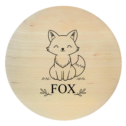 drewniana deska bukowa z grawerem liska deska dla dzieci 20 cm