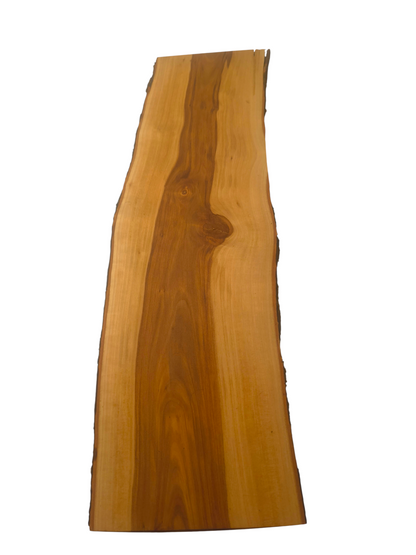 Deska z jabłoni | Deska z drewna jabłoniowego – unikatowa, olejowana, okorowana, naturalna, idealna do kuchni i serwowania