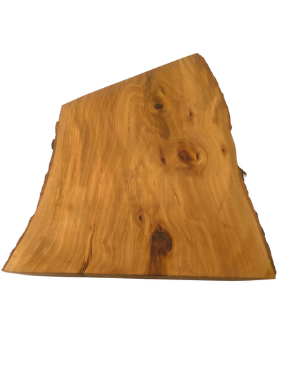 Deska z jabłoni | Deska z drewna jabłoniowego – unikatowa, olejowana, okorowana, naturalna, idealna do kuchni i serwowania