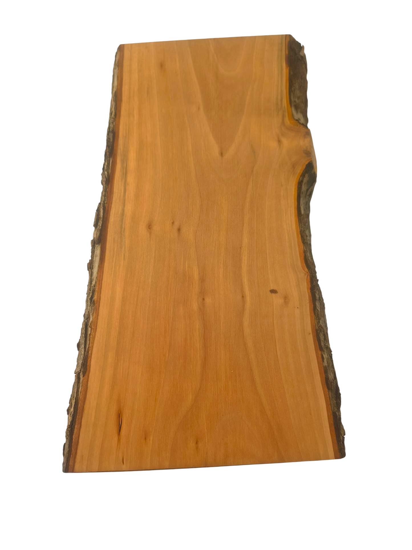 Deska z jabłoni | Deska z drewna jabłoniowego – unikatowa, olejowana, okorowana, naturalna, idealna do kuchni i serwowania