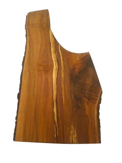 Deska z jabłoni | Deska z drewna jabłoniowego – unikatowa, olejowana, okorowana, naturalna, idealna do kuchni i serwowania