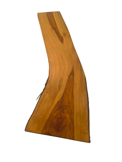 Deska z jabłoni | Deska z drewna jabłoniowego – unikatowa, olejowana, okorowana, naturalna, idealna do kuchni i serwowania