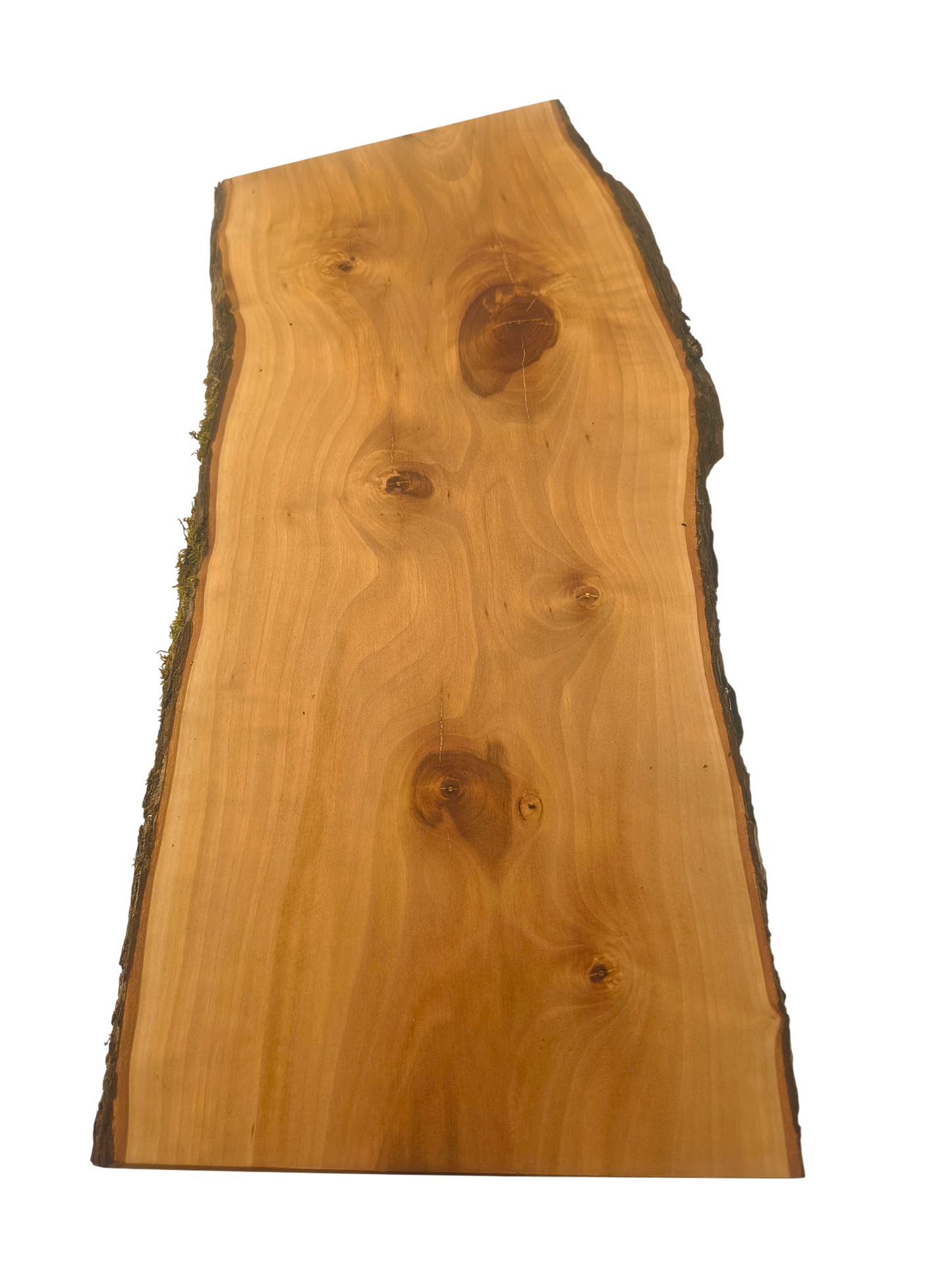 Deska z jabłoni | Deska z drewna jabłoniowego – unikatowa, olejowana, okorowana, naturalna, idealna do kuchni i serwowania