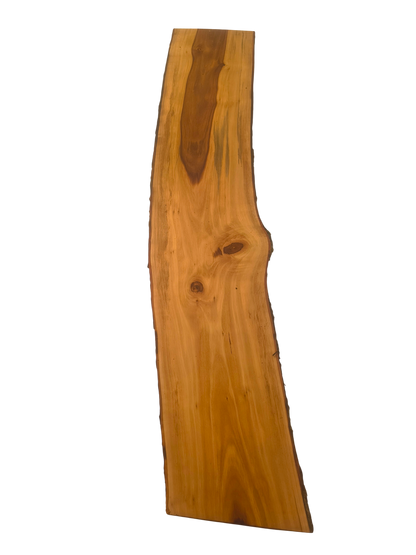 Deska z jabłoni | Deska z drewna jabłoniowego – unikatowa, olejowana, okorowana, naturalna, idealna do kuchni i serwowania