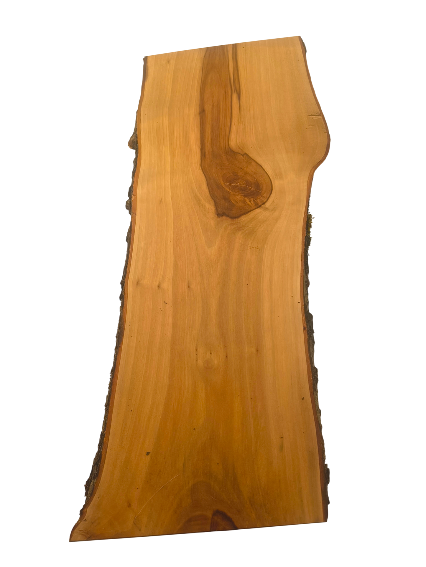 Deska z jabłoni | Deska z drewna jabłoniowego – unikatowa, olejowana, okorowana, naturalna, idealna do kuchni i serwowania