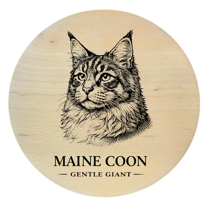 deska drewniana z kotem Maine Coon grawer