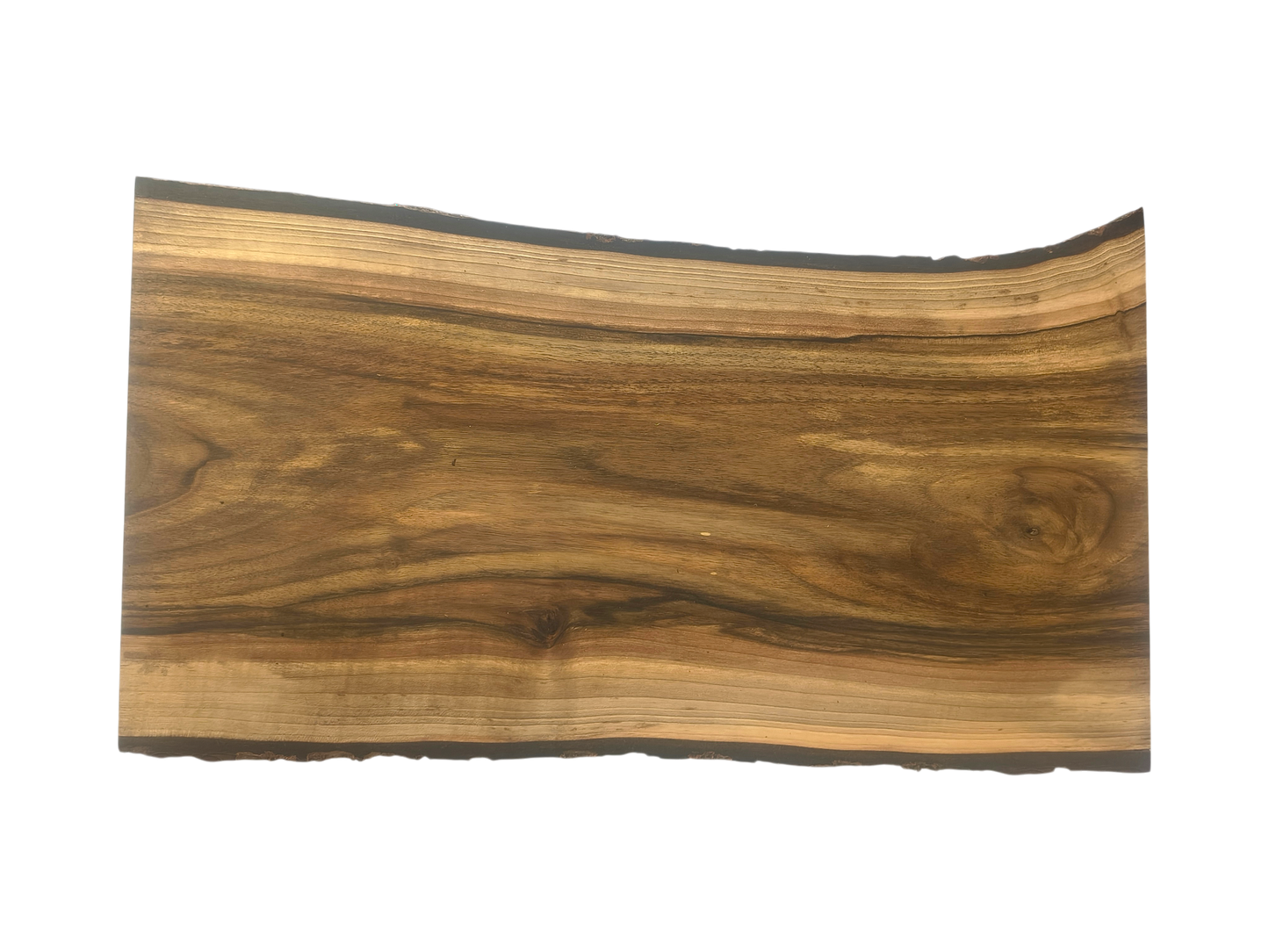 Deska z drewna orzecha włoskiego – unikatowa, olejowana, okorowana