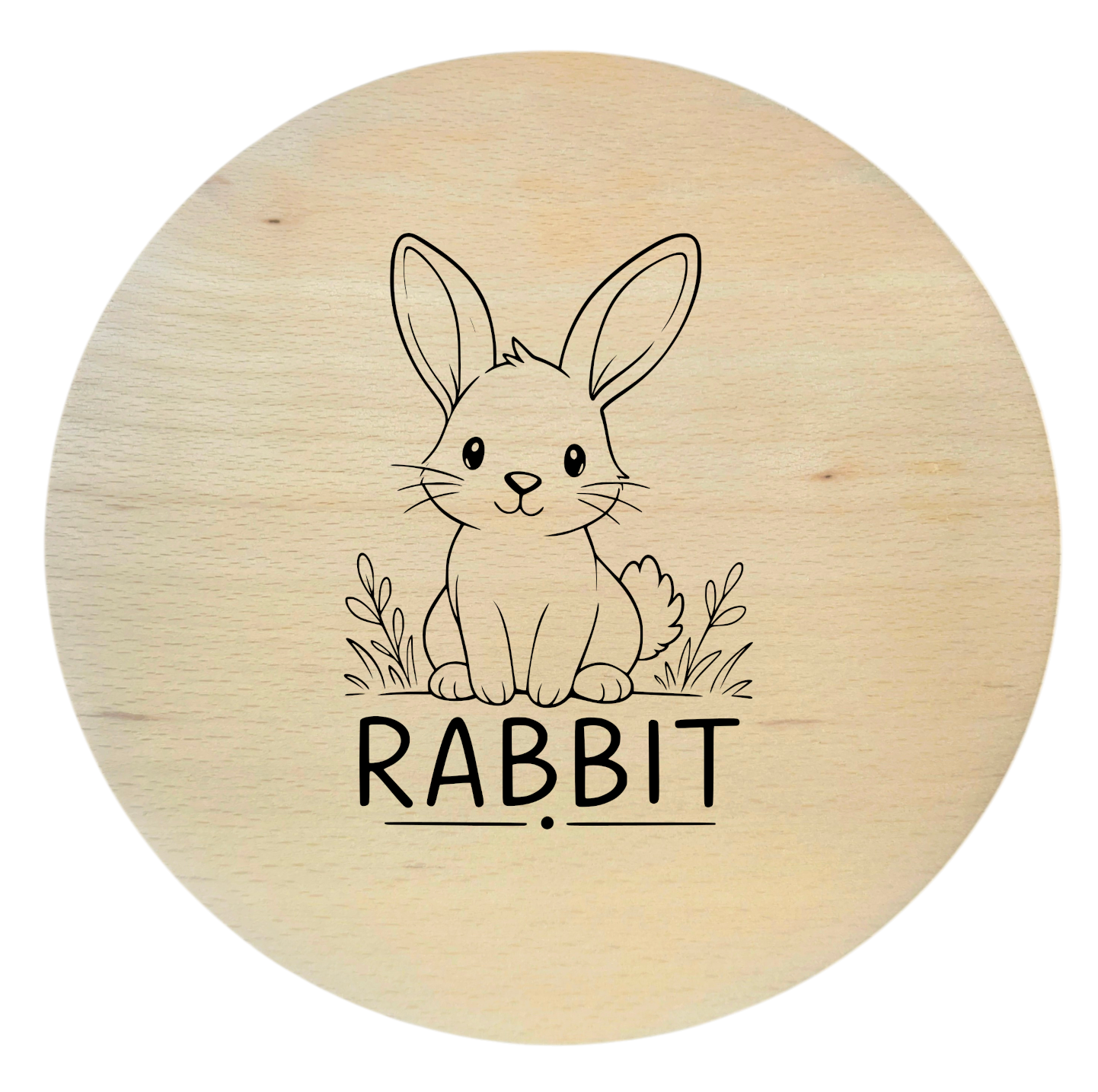 drewniana deska bukowa z grawerem króliczka deska dla dzieci 20 cm